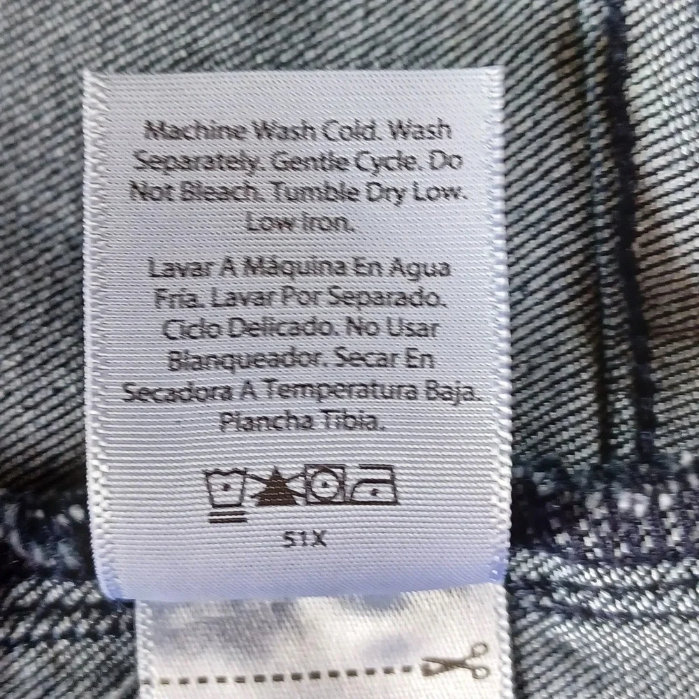 Time and True Pull On Jeans Womens M 8-10 Dark Wash Denim Faux Fly Stretch Pants